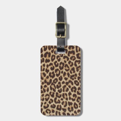 Leopard Print Luggage Tag