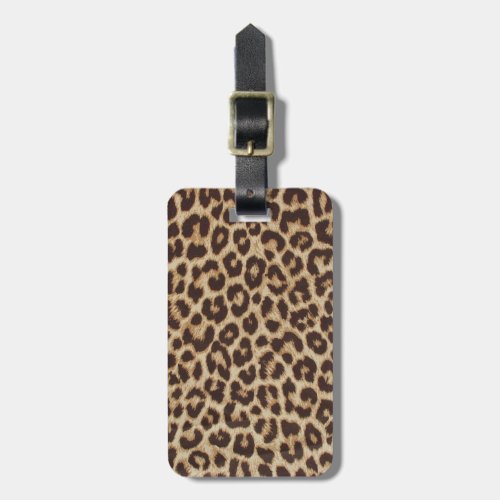 Leopard Print Luggage Tag