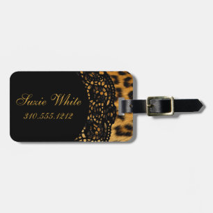 Leopard Print Luggage Tag