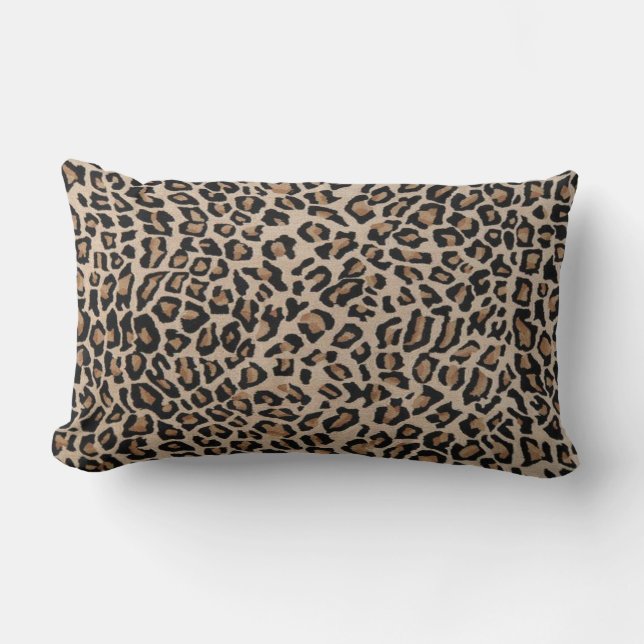 Leopard Print Lumbar Pillow (Front)
