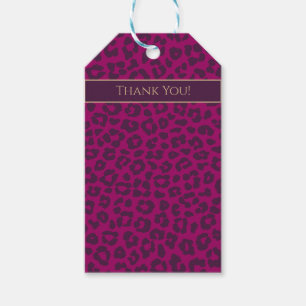 Leopard Print-Magenta- Gift Tags