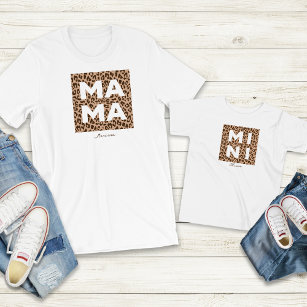 Leopard Print Mama and Mini Matching Outfit Toddler T-shirt