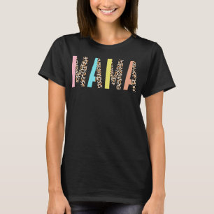 Leopard Print Mama Mom Animal Print Mother's Day T-Shirt