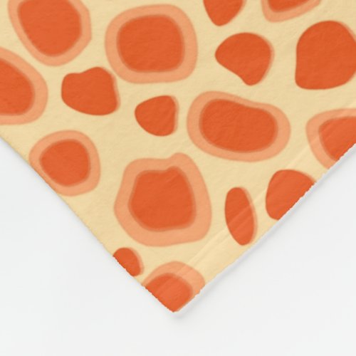 Leopard Print _ Mandarin and light orange Fleece Blanket