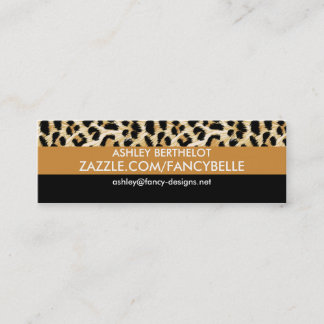 Leopard Print Mini Business Card