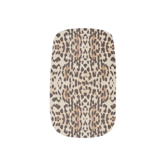 Leopard Print Minx Nail Art (Left Thumb)