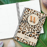 Leopard Print Modern Monogrammed 2023 Planner<br><div class="desc">Leopard print,  monogrammed planner in cream black and tan. The template is ready for you to add your monogram (initial and name) and the year. Modern typography and chic animal print design.</div>