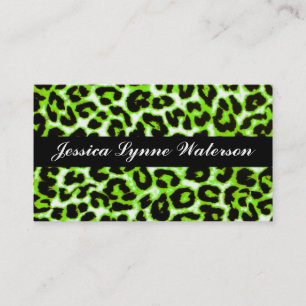 Leopard Print Modern Professional Business Cards