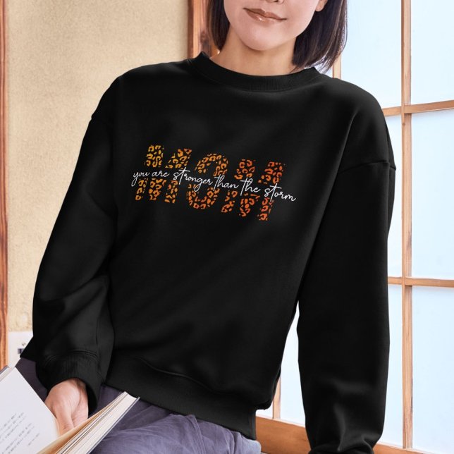 Leopard Print MOM MUM Typography – Stylish Mother Sweatshirt (animal print mom shirt)