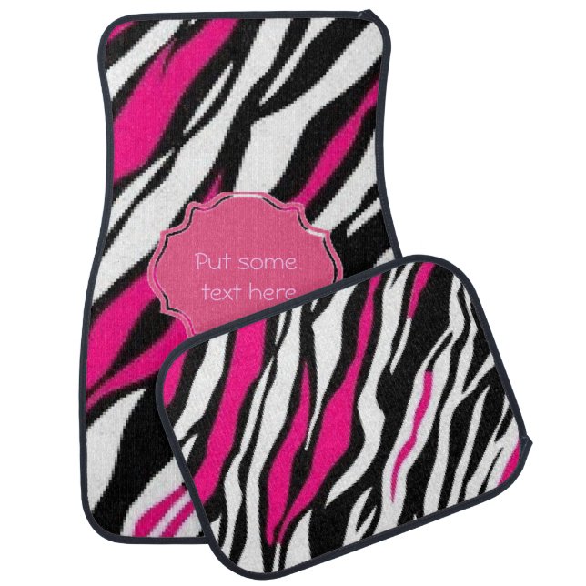 Leopard Print Monogram car mats (Set)