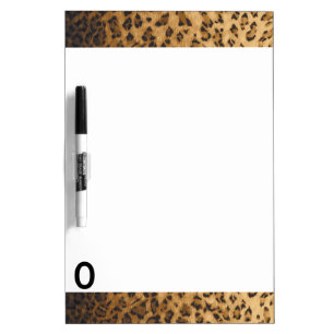 Leopard Print monogram O initials Dry Erase Board