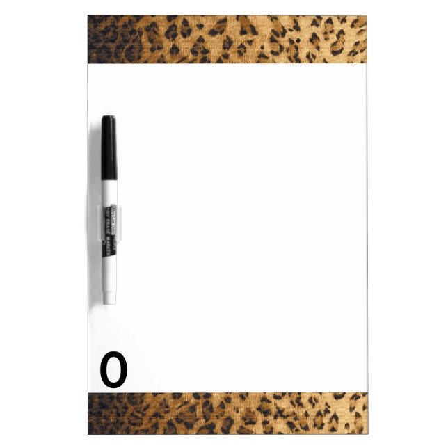 Leopard Print monogram O initials Dry Erase Board (Front)