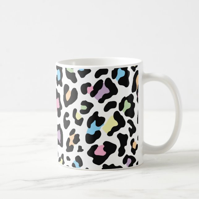 Leopard Print Multi Colors Coffee Mug (Right)