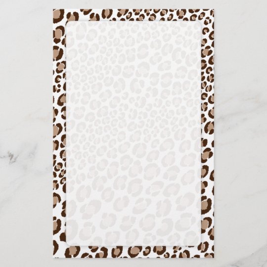 Leopard Print/Natural/Add background color!! Stationery | Zazzle.com