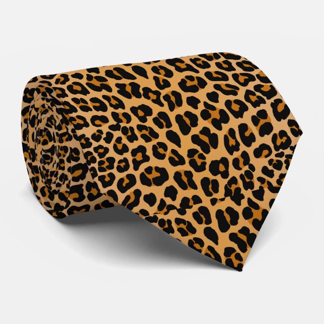 leopard print necktie