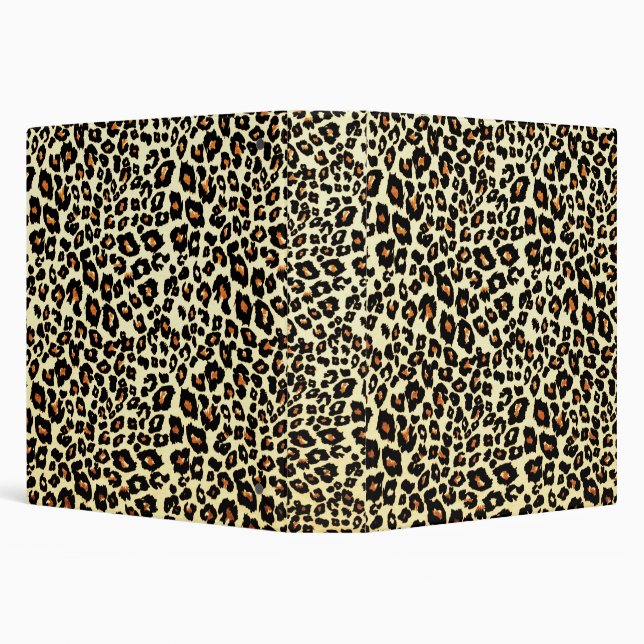 Leopard Print Notebook 3 Ring Binder (Background)