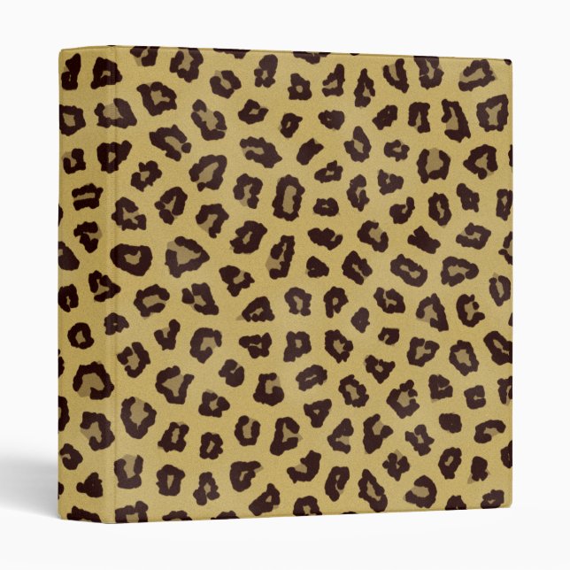leopard print notebook binder (Front/Spine)