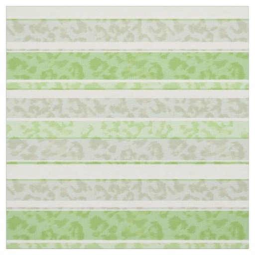 Leopard print on striped background. fabric