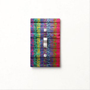Leopard Print on Wood #4 Light Switch Cover