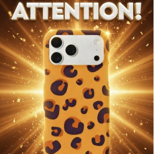 Leopard Print Orange Black Spots iPhone 17 Pro Max Case