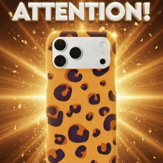 Leopard Print Orange Black Spots iPhone Case (Creator Uploaded)