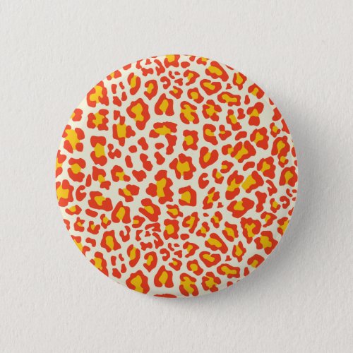 Leopard Print Orange Yellow White Button