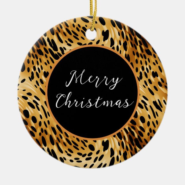 Leopard Print Ornament (Front)