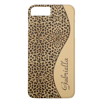 Leopard Print Ornate Monogram | Iphone 8 Plus/7 Plus Case by Case_by_Case at Zazzle