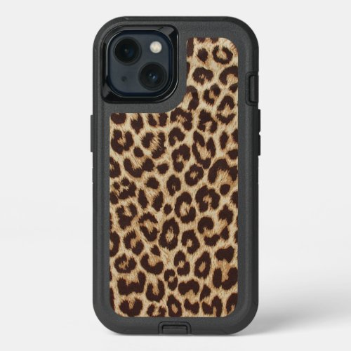 Leopard Print OtterBox Defender iPhone 13 Case