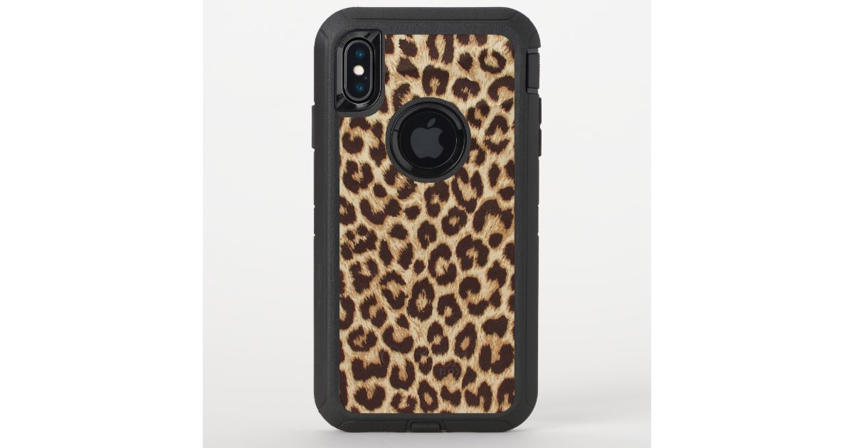leopard-print-otterbox-defender-iphone-xs-max-case-zazzle