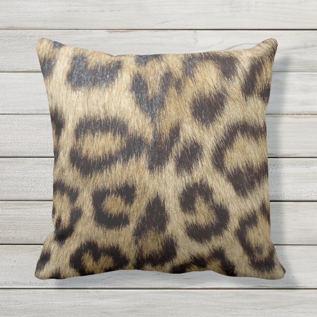 outdoor leopard pillow