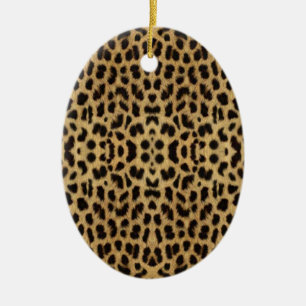Leopard print Oval Ornament