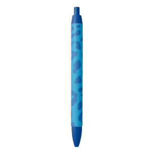 Leopard Print Pale Blues Pen