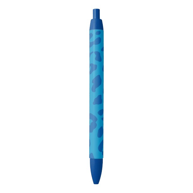 Leopard Print Pale Blues  Pen (Front Vertical)