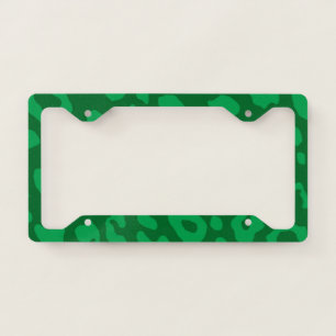 Leopard Print Pale Greens License Plate Frame