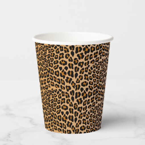 Leopard print paper cups | Zazzle