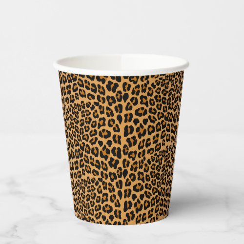 Leopard print paper cups