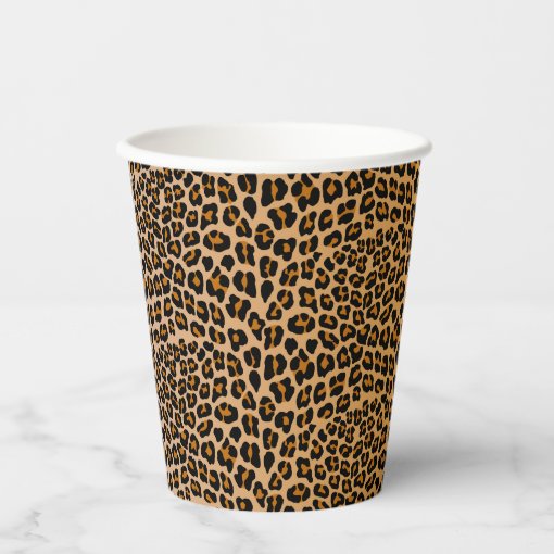 Leopard print paper cups | Zazzle
