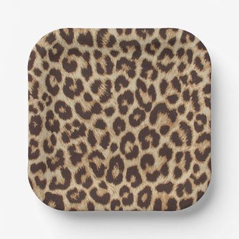 Leopard Print Paper Plate by bestipadcasescovers at Zazzle