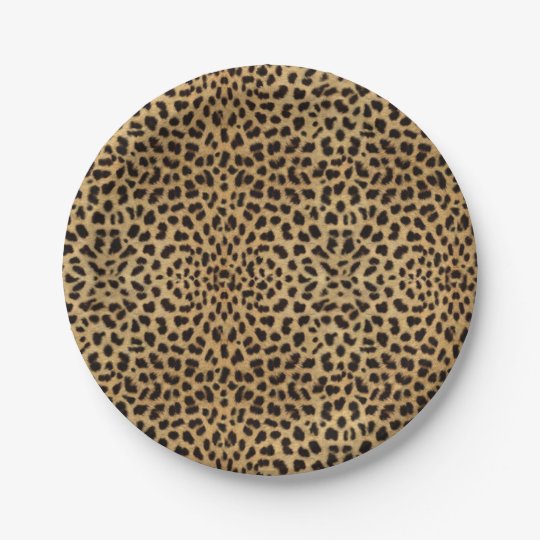 Leopard Print Paper Plate
