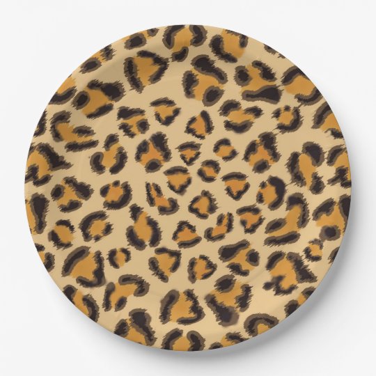 Leopard Print Paper Plate
