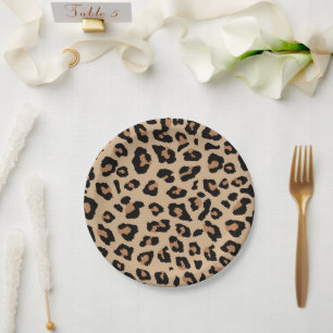 Leopard Print Paper Plates