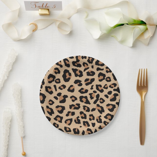 Leopard Print Paper Plates (Wedding)
