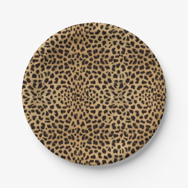 Leopard Print Paper Plates (Front)