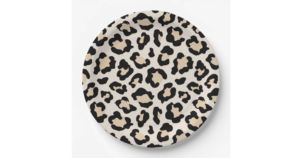 Leopard print paper plates | Zazzle