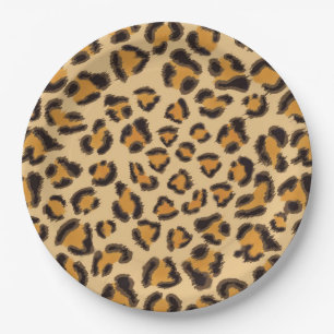 Leopard Print Paper Plates