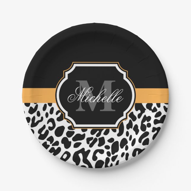 Leopard Print Paper Plates (Front)