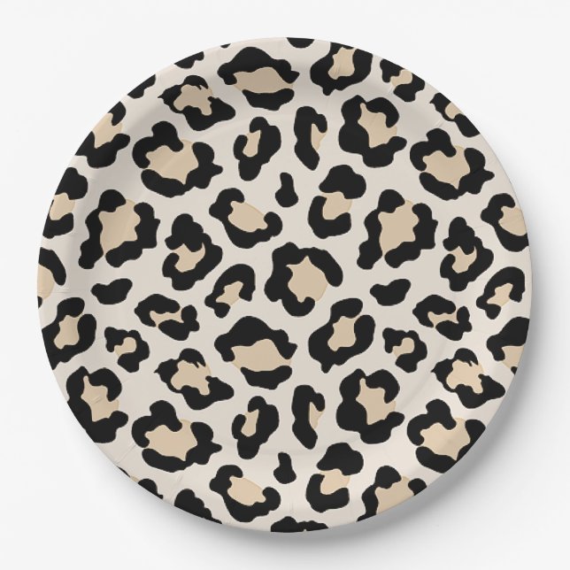 Leopard print paper plates (Front)