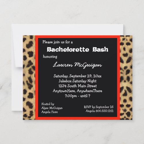Leopard Print Party Invitation