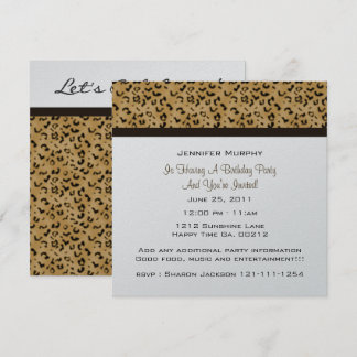 Leopard Print Party Invitations
